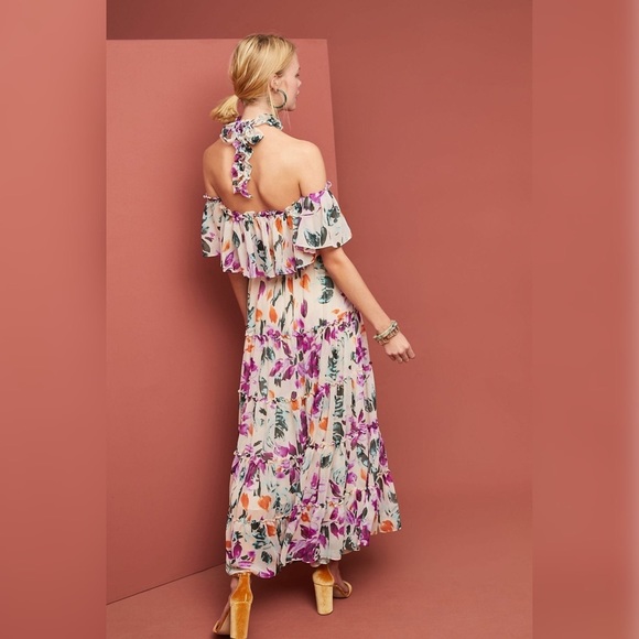 NWT MISA Mila Ruffled Pink Dress sz S - Picture 7 of 14